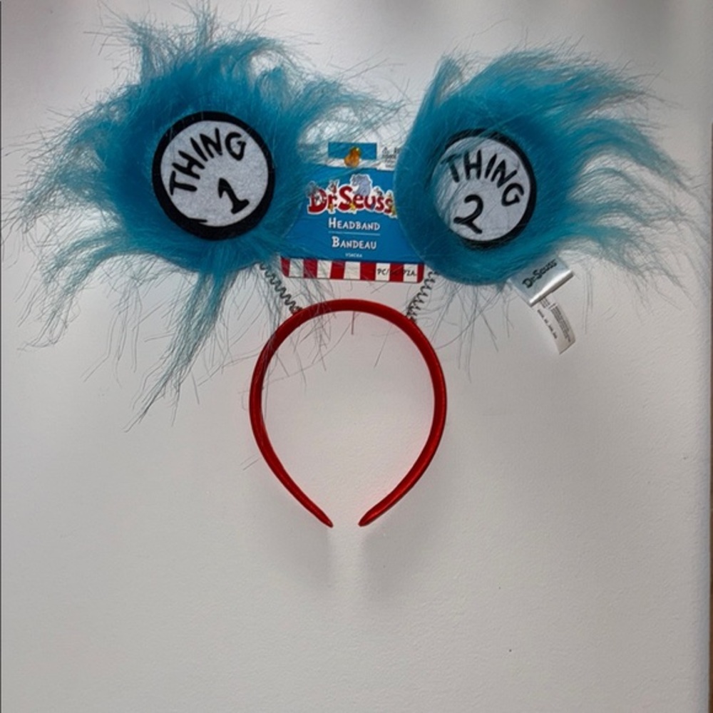 Amscan Dr. Seuss Thing 1 & Thing 2 halloween Costume Headband - Blue and Red